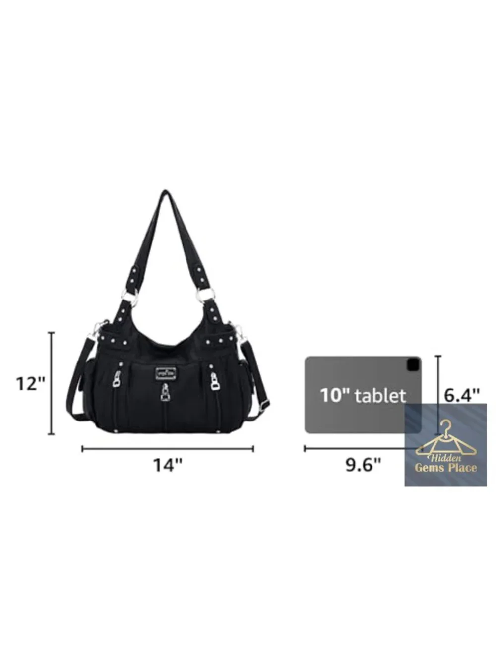 Washed Faux Leather Crossbody Hobo Satchel Shoulder Handbag Tote Purse